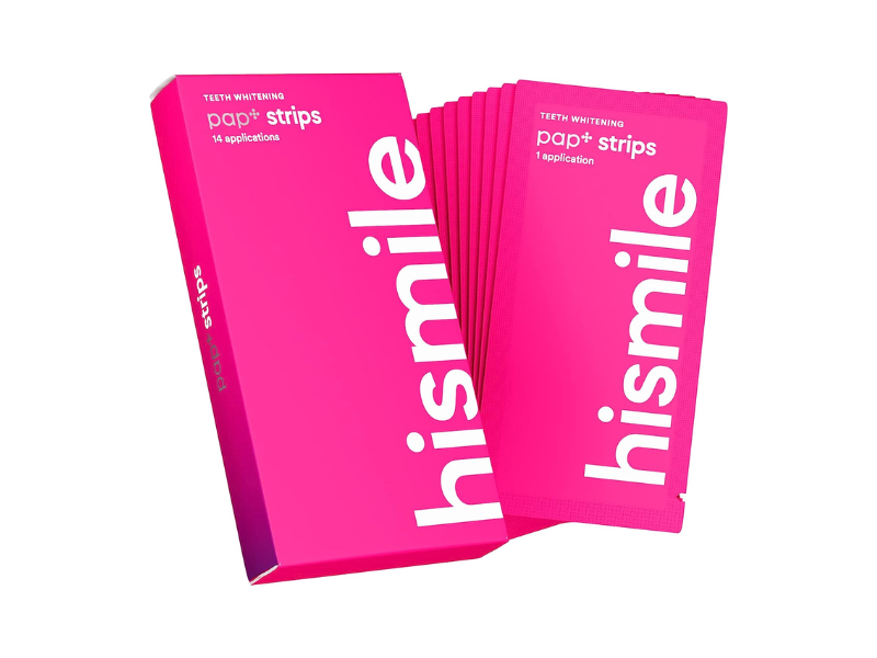 hismile pap teeth whitening strips treatment